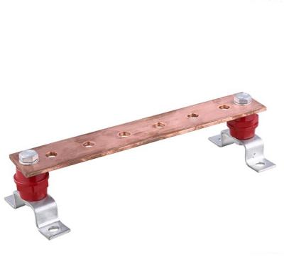 China Electrical System Copper Ground Busbar,  copper busbar, electric busbar system en venta