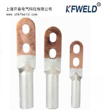 China DTL 2 holes Bimetallic Copper Aluminum Cable Lug, DTL aluminium copper tubular terminals bimetallic cable lug for sale