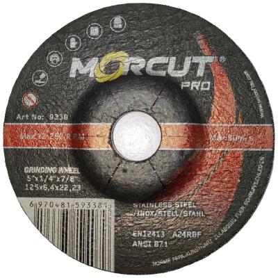 China metal & 125x6.4 MORCUT Stainless Steel Grinding Wheel Tool Grinding Wheel Metal Angle Grinder Abrasive Disc for sale