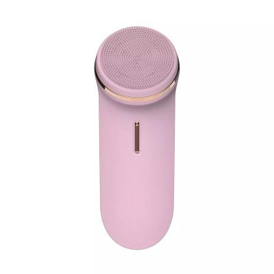 China Acne Treatment 2 in 1 Skin Care Beauty Device Silicone Face Brush Cordless Filling Electric Facial Cleansing Brush for sale