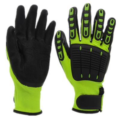 China Anti Impact Protect Oilfield Anti Vibration TPR Impact Glove Mechanic Gloves for sale