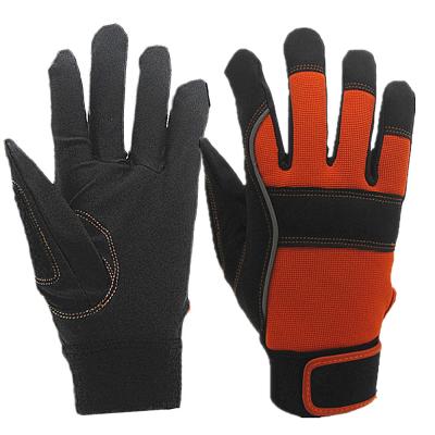 China Wholesale Suitable Oilfield Synthetic Leather Mechanic Glove For Sale for sale