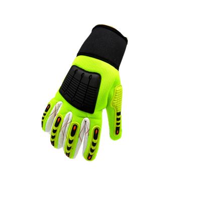 China Anti Impact Shock Resistant TPR Gloves Work Mechanic Safety Gloves Oil And Gas Gloves for sale