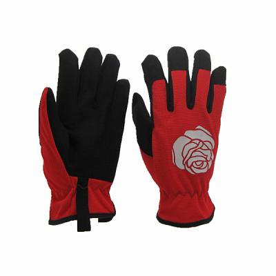 China Ladies Flexible Custom Synthetic Leather Gloves Garden Gloves for sale