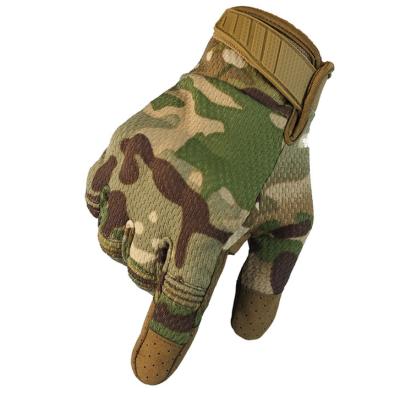 China Racing Tactical Bicycle Gloves Army Armor Protection Shell Full Finger Non-slip Military Gloves for sale