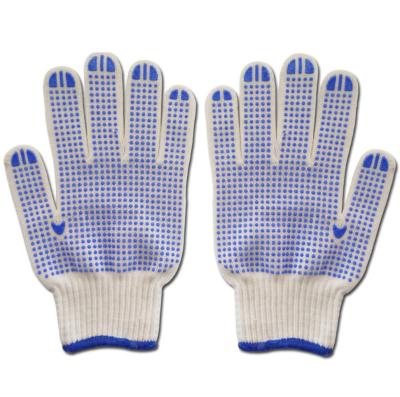 China Flexible Blue Dotted Gloves Work Gloves PVC Dotted Protective Touchntuff for sale