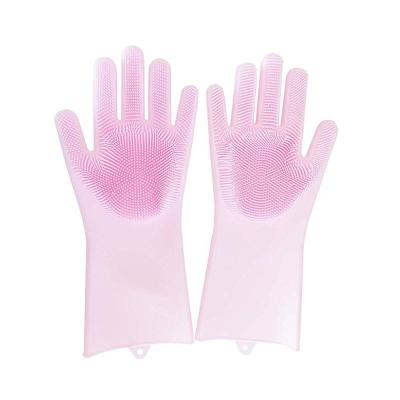 China Viable Silicone Scrubber Gloves, Silicone Gloves For Dish Washing, Magic Silicone Dish Washing Glove for sale