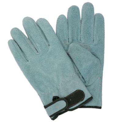 China Oilfield Cow Split Leather Cowhide Hand Safety Welding Gloves For Construction for sale