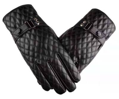 China Wholesale Fashion Full Fingers Mens Cycling Winter PU Leather Racing Gloves for sale