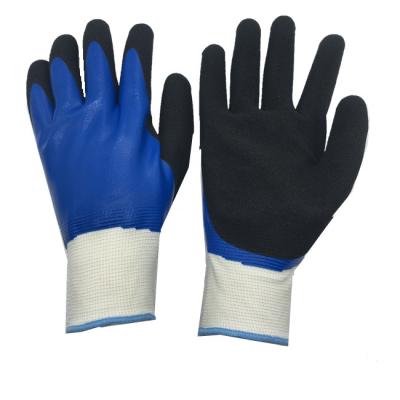 China China Supplier Good Quality Hand Protective White Blue Nitrile Coated Cheap Work Gloves for sale