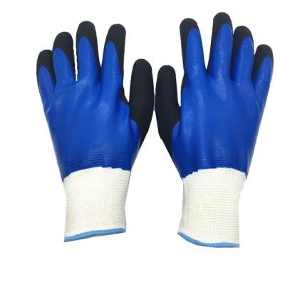 China Protective Hand 13 Gauge Knitted Black Nylon PU Dipped Working Gloves For Construction for sale