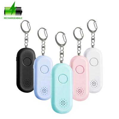 China 120-130DB Factory Safe Portable Alarm Siren Sound 120DB Key Chain With LED Self Defense 130db Custom Personal Alarm Key Chain en venta