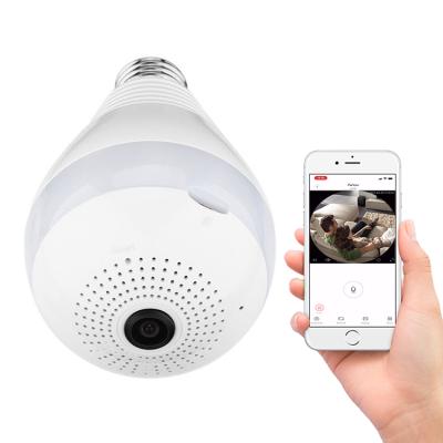 中国 Full HD E27 WiFi Built-in Lamp Because-4 Siren 1080P CCTV Wireless WIFI Bulb Camera For Home Security 販売のため