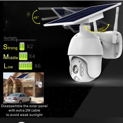 China Waterproof / Waterproof 1080P Full HD Solar Panel Powered Wifi Recess Vision CCTV Security Camera zu verkaufen