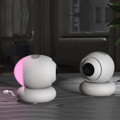 China PAN-TILT Design Baby Monitor Wifi System Baby Security Camera Indoor Monitor with Alarm Clock Night Vision Music en venta