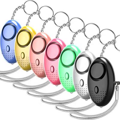 China ABS Plastic Self Defense Security Alarms Key Chain Mini SOS Key Chain Personal Alarm Device With Led Light en venta