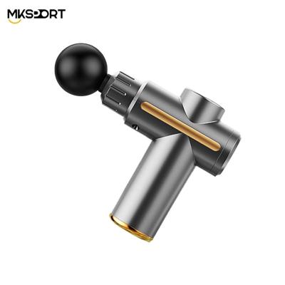 China Mk Rechargeable Sports Massage Gun Muscle Stimulator Setting Touch Screen Electronic Percussion Massage Gun for sale