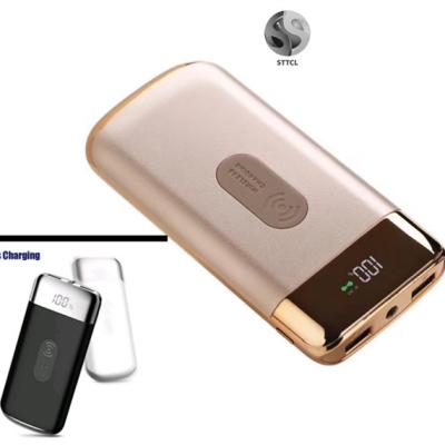 China Best Full Capacity 10000mah Wireless Hot Selling Gift For Friends LED Screen Universal Powerbank 10000mAh Wireless Charger for sale