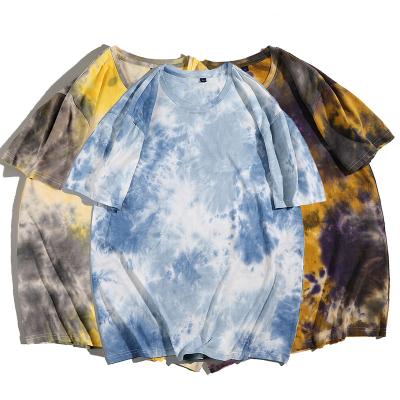 China Hot New Arrivals Unisex Anti-Wrinkle MT2017 Amazon Sales Tie Dye Oversize 100% Cotton Tie Dye T Shirt for sale