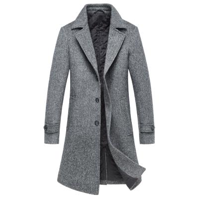 China MTJ2002 Anti-wrinkle Good Quality Hand Make Drape Trimming Thick Slim Overcoat Men's Trench Coat Plus Size Coats for sale