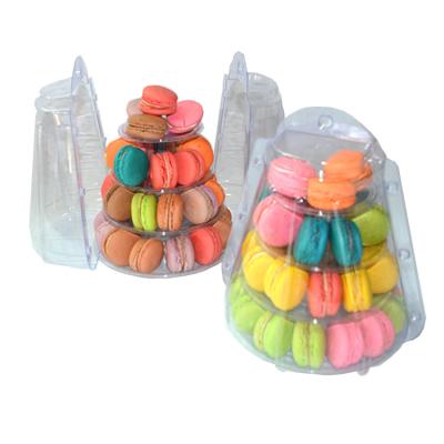 China High quality transparent 4 layers recyclable blister clear pyramid macaroon tower in XXL factoroy for sale