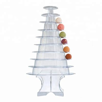 China New design 10 tier disposable macaron tower for wholesales for sale