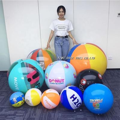 China Promotional Wholesale Inflatable PVC Logo Custom Beach Ball For Toy Top Quality Small Big Various Size Inflatable Giant Color for sale