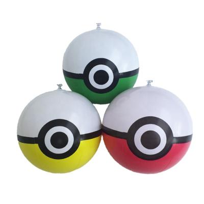 China Inflatable toy the main 16 inch Pokemon ball summer kids toys inflatable pokeball beach ball for sale