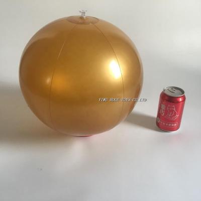 China Solid Gold Color Inflatable Toy 16inch PVC Inflatable Beach Ball for sale