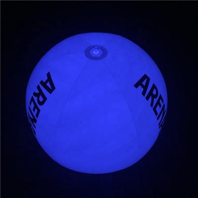 China Toy Custom Inflatable Logo Printing Remote Control Inflatable Ball 60cm Light Beach LED Light For Night Outdoor Activity for sale