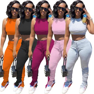 China Chinese Manufacturer QUICK DRY Two Piece Casual Flared 2 Piece Pants Sweatpants Casual Outfits For Women for sale