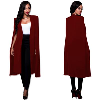 China 41-013 Autumn DNA Winter Breathable Trendy Women Coat Ladies Fashion Long Cape Plus Size Women's Suit for sale