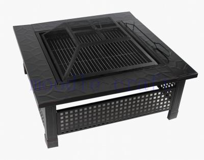 China Factory stocked high quality popular slate top modern designed direct wood burning round outdoor steel firepit for sale