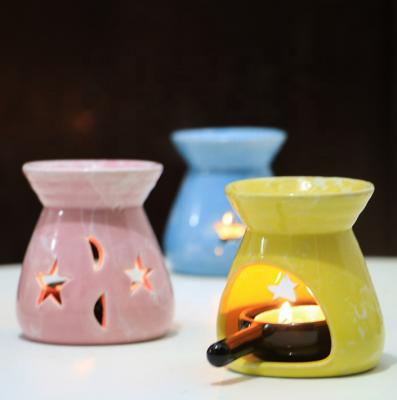 China Chinese incense sells cheap luxury hot home handmade ceramic yoga aroma craft split ice decor sales china wholesale mini oil burner holder for sale