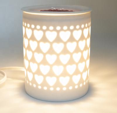 China Home Decor Selling Decor Heart Shape Fragrance Oil Warmer Electric Wax Tart Melting Candle Warmer Burners For Spa And Aromatherapy Use for sale