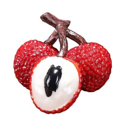 China China Resin Kung Fu Tea Pet Color Changing Chinese Hot Water Lychee Ornament Tea Tray Tea Table Ornaments for sale