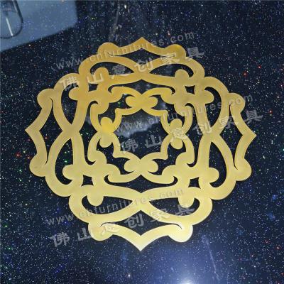 China YC-PL39B New Viable Style Diamond PE Material Dinerplates Golden Coaster Fruits Place Mat For Restaurant Wedding Banquet for sale