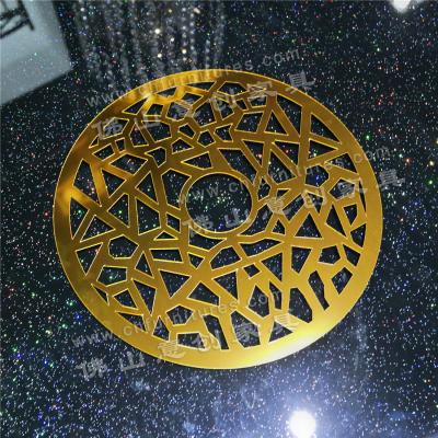 China Confirmed YC-PL39A Triangle PE Gold Material Small Under Pursuit Plate Coaster For Restaurant Wedding for sale