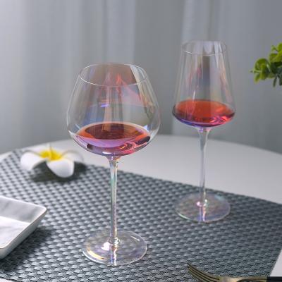 China YCCZ-007 Modern Hot Sale Banquet Luxury Crystal Colorful Gradient Red Wine Glass for sale