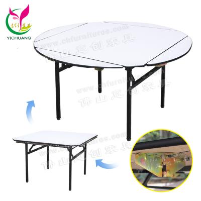 China Modern Wholesale Strong Square Purpose Round Wedding Banquet Hotel Folding Table for sale