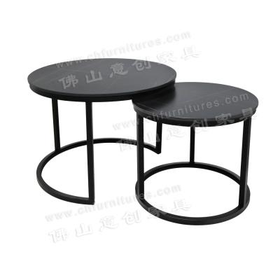 China Slate Italian light luxury simple luxury simple household Huayan style combination small round coffee table sets for sale