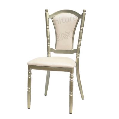 China Wholesale New Design Modern Aluminum PU Cushion YC-A469 Champagne Wedding Chairs for sale