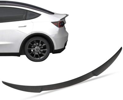 China Gloss Black Rear Trunk Wing Performance Spoiler 2020 Tesla Model Y Rear ABS Carbon Fiber Spoiler 2021 for sale