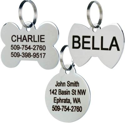 China Europe Fashion Stainless Steel Tag For Dog Collar Blank Stainless Steel Custom Dog Tag for sale