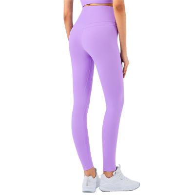 China Wholesale Breathable Women Yoga Pants Naked Feeling Full Length Soft Tight Tight Gaiters High Waisted Gaiters With Inner Pocket for sale