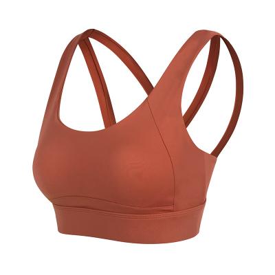 China Women's Breathable Aplet Wholesale Sports Strappy Bras For Women Yoga Wireless Padded Bras Main 2021 for sale