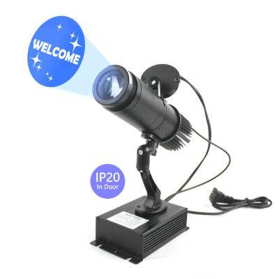 China 2019 desheng commercial advertising 15w indoor rotating gobo projector led Logo Floor Projector light IP20 delsun CE DS-TNT-SN15 for sale