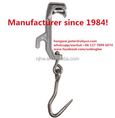 China Free preview available! ! ! Chinese manufacturer best price stainless steel cattle tube rail roller hook carcass hooks for cow slaughter line for sale