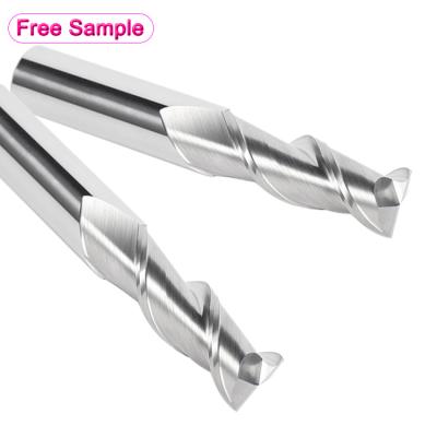 China Solid Carbide 2 Flute Safety Carbide End Mill CNC Straight Milling Cutter For Copper Aluminum for sale