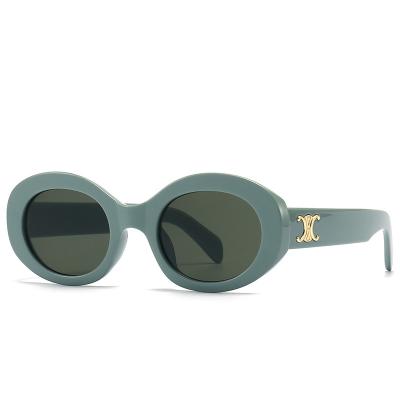 China Fashion Sunglasses Winners Always Be Original Personality Fashion Small Oval Frame Sunglasses Wholesale Women's Triumphal Arch Sunglasses for sale